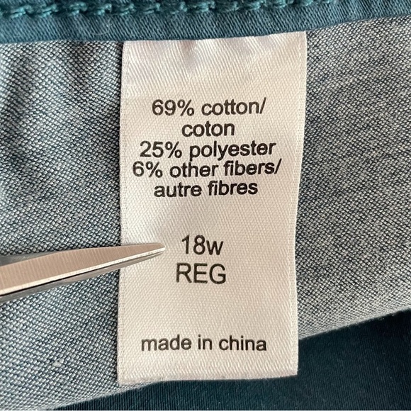 Maurice’s Teal High Waisted Jeggings Size 18W Reg (Hemmed to Petite Length) - Picture 13 of 16